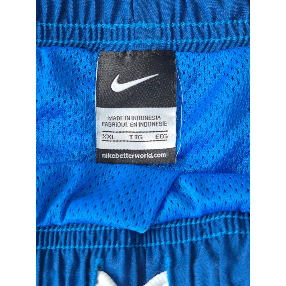 Nike Swim Trunks Men's XXL Blue Mesh Lined Drawstring Beach Shorts - Picture 3 of 9